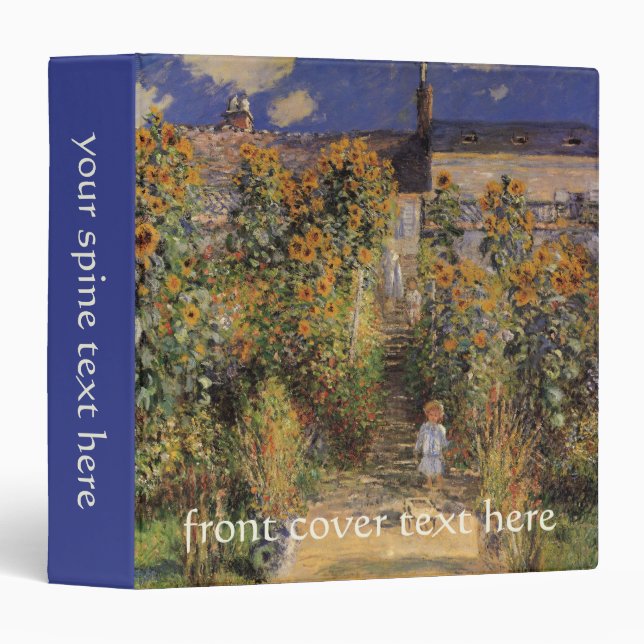 Classeur Le jardin de l'artiste à Vetheuil par Claude Monet (Devant/Côté)