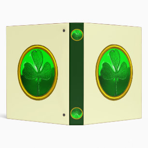 CLASSEUR LE JOUR DE ST PATRICK LE SHAMROCK VERT JEWEL EN PI