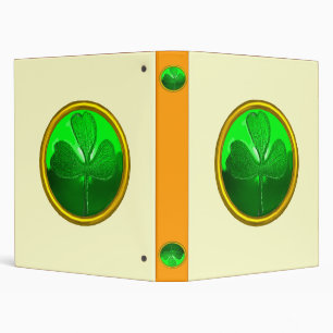 CLASSEUR LE JOUR DE ST PATRICK LE SHAMROCK VERT JEWEL EN PI