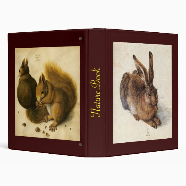 Classeur Le lapin ( lièvre jeune ), écureuils et noix (Arrière-plan)