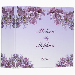Classeur Le lilas floral fleurit l'album de mariage