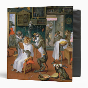 Classeur Le magasin de coiffeur avec des singes et des
