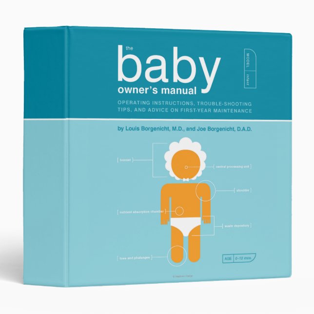 Classeur Le manuel du propriétaire de bébé (Devant/Côté)