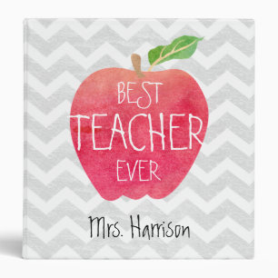 Classeur Le meilleur professeur jamais Apple Chevron gris