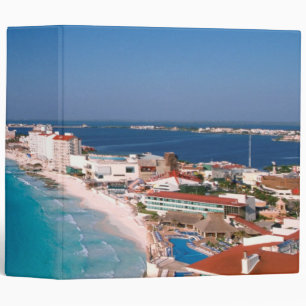 Classeur Le Mexique, Cancun, vue aérienne des hôtels
