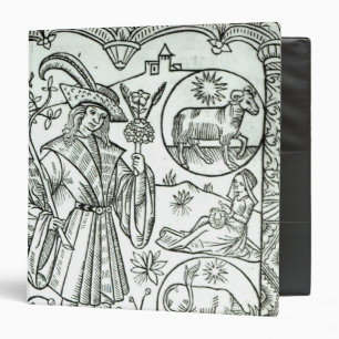 Classeur Le mois d'avril avec le soleil astrologique signe