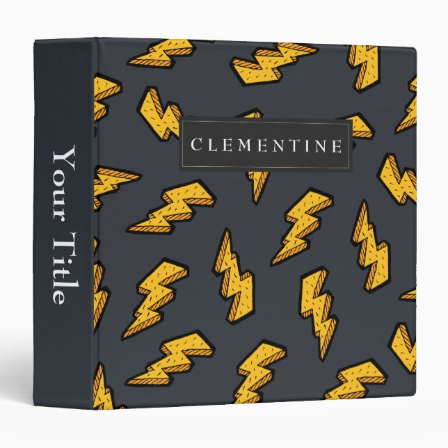 Classeur Le motif | de boulon de foudre d'amusement (Devant/Côté)