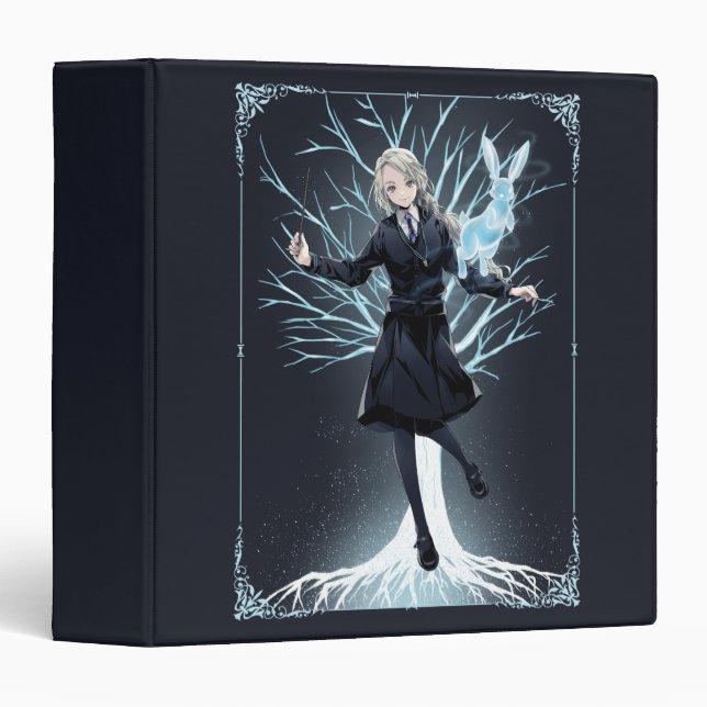 Classeur Le Patronus lapin d'Anime Luna Lovegood (Devant/Côté)