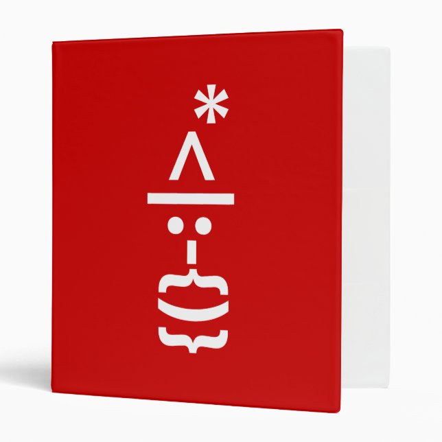 Classeur Le Père Noël avec la barbe Émoticon de Noël (Devant/intérieur)