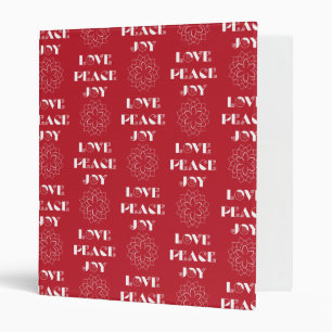 Classeur Le Petit Rouge et Blanc, Peace, Joy