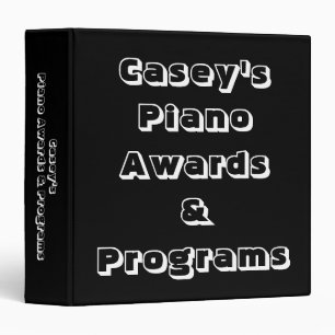 Classeur Le piano de Personalizable attribue et programme