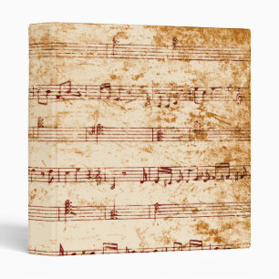 Classeur Le piano grunge note la feuille de musique