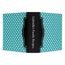 Le point de polka de turquoise a personnalisé 2"