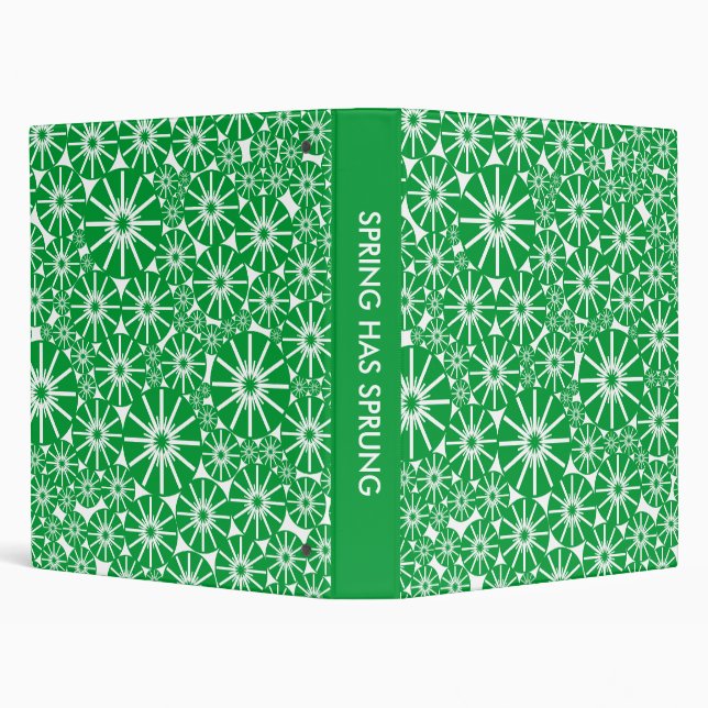 Classeur LE PRINTEMPS A SPRUNG - Vert herbe sur blanc (Arrière-plan)