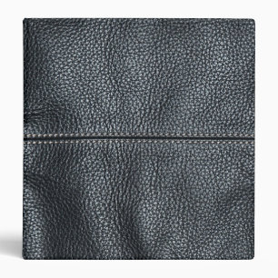 Classeur Le regard du grain en cuir noir piqué par doux