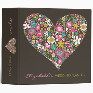 Classeur Le ressort fleurit l'amour de 2 coeurs épousant 2"