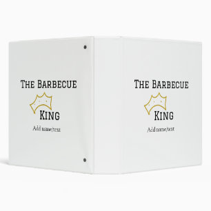 Classeur Le roi du barbecue couronne nom texte cuisine meil
