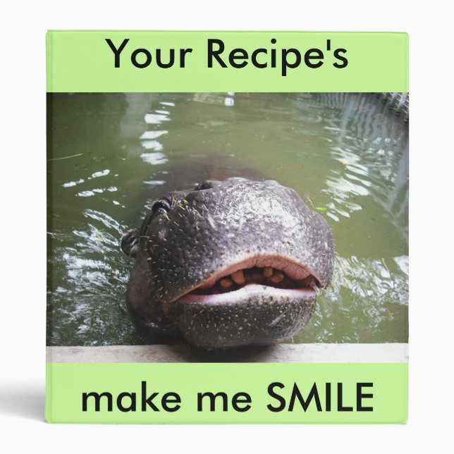 Classeur le sourire, votre recette, m'incitent À SOURIRE (Devant)