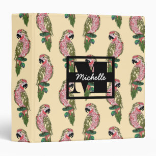 Classeur Le style de Zentangle Parrots le monogramme de
