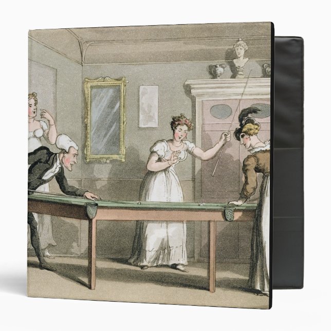 Classeur Le Tableau de billard, 'de la visite de Dr. Syntax (Devant/Intérieur)