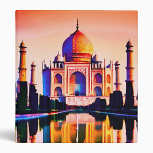Classeur Le Taj Mahal contre un ciel couché de soleil