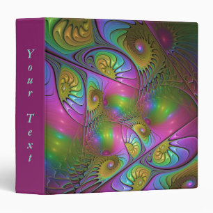 Classeur Le texte fractal abstrait lumineux et coloré