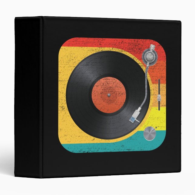 Classeur Lecteur vinyle (Devant/Côté)