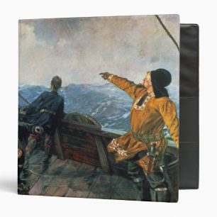 Classeur Leif Eriksson aperçoit la terre en Amérique, 1893