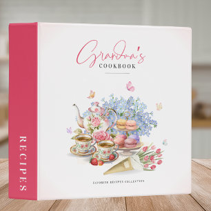 Classeur L'élégance florale de grand-mère Recettes familial