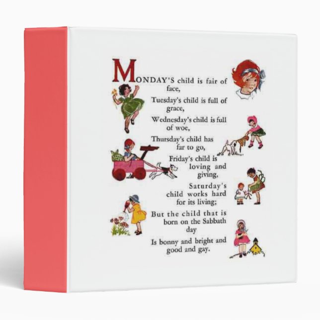 Classeur L'enfant de lundi (Devant/Côté)