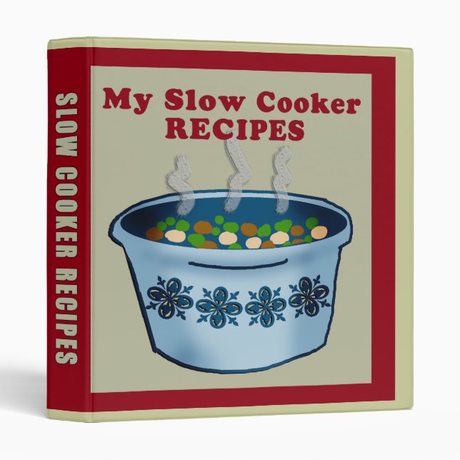Classeur lent de recettes de cuiseur (Devant/Côté)