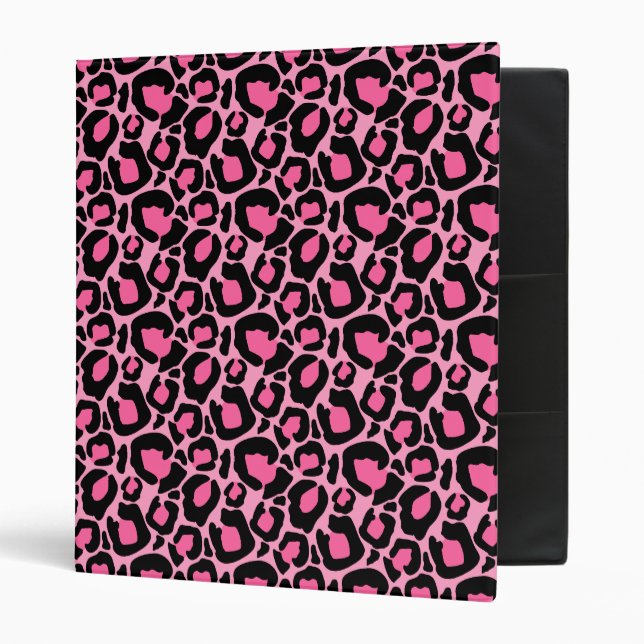 Classeur Leopard rose (Devant/intérieur)