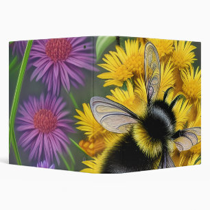 Classeur Les abeilles dans une prairie à fleurs