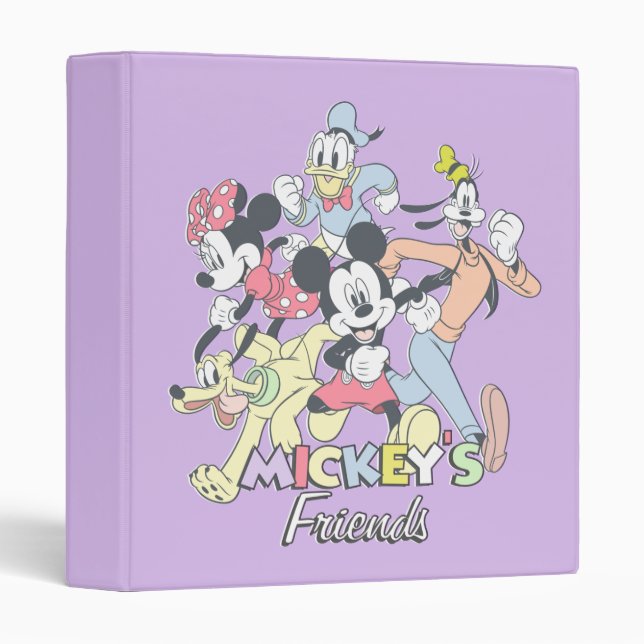 Classeur Les amis de Mickey (Devant/Côté)