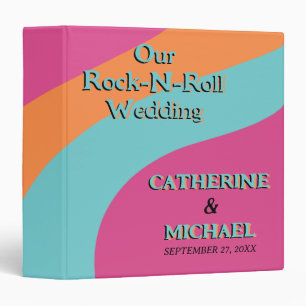 Classeur Les années 70 rétro Super Fuchsia Mariage