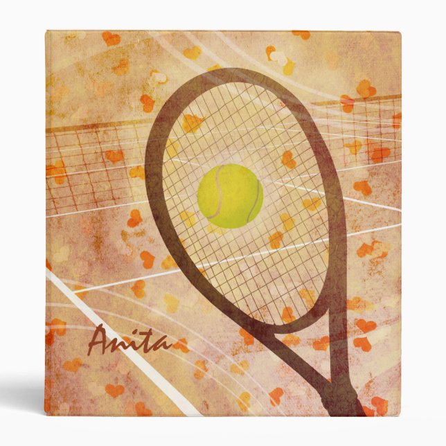 Classeur Les Coeurs mignons de la fille Tennis Love (Devant)