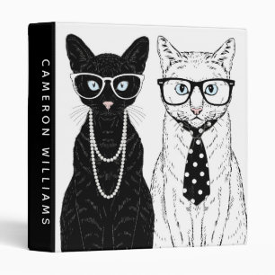 Classeur Les couples de chat ajoutent votre nom