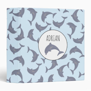 Classeur Les dauphins dans le Motif marin