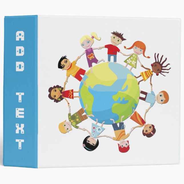 Classeur : Les enfants du monde entier s'unissent  (Devant/Côté)
