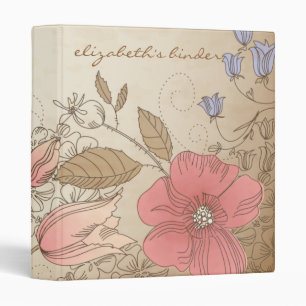 Classeur Les fleurs pourpres et rouges vintages ont