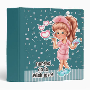 Classeur Les infirmières le font avec amour. Cadeau à l'inf