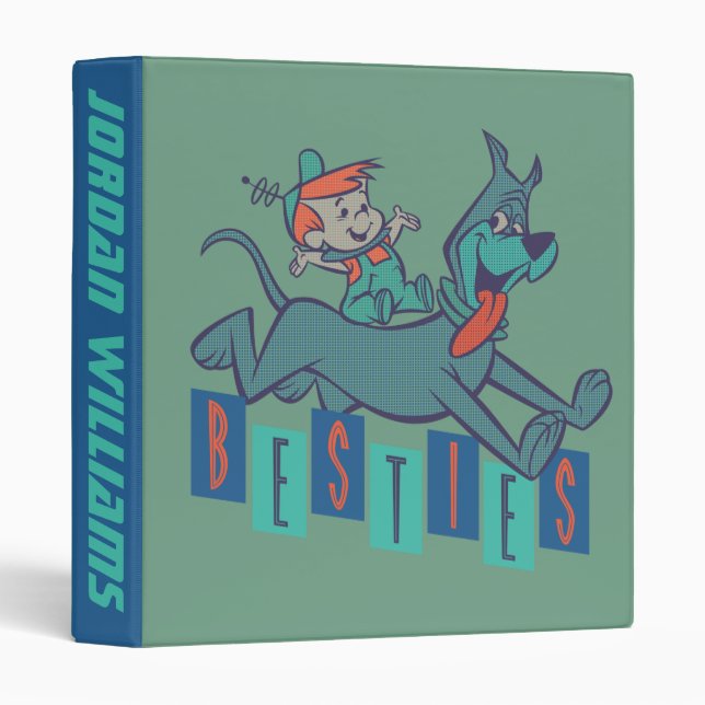 Classeur Les Jetsons | Elroy & Astro | Ajouter Votre Nom (Devant/Côté)