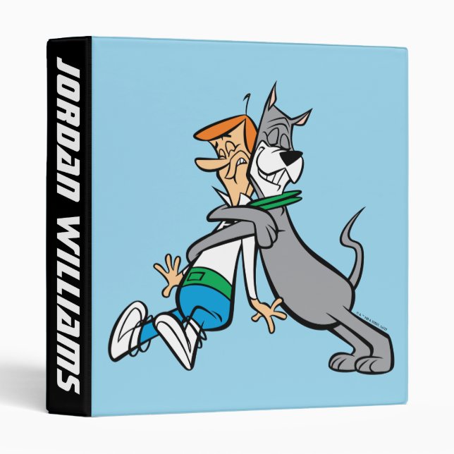 Classeur Les Jetsons | George & Astro Hug | Ajouter Votre N (Devant/Côté)
