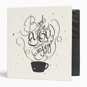 Classeur Les livres café et vous me rend heureux