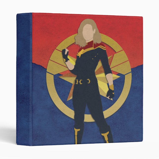 Classeur Les Merveilles Capitaine Marvel Cutout Graphique (Devant/Côté)