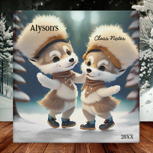 Classeur Les mignons renards dans la neige Retour au Classe