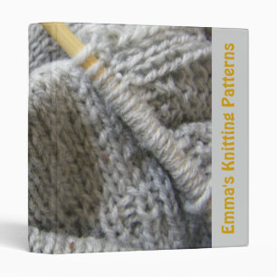 Classeur Les motifs de tricot ont personnalisé le © de