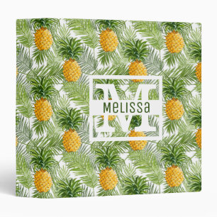 Classeur Les palmettes et les ananas tropicaux ajoutent