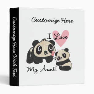 Classeur Les pandas I aiment ma tante