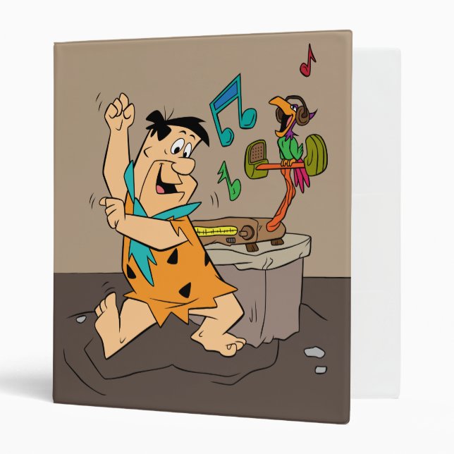 Classeur Les Pierrafeu | Fred Flintstone Dancing (Devant/intérieur)
